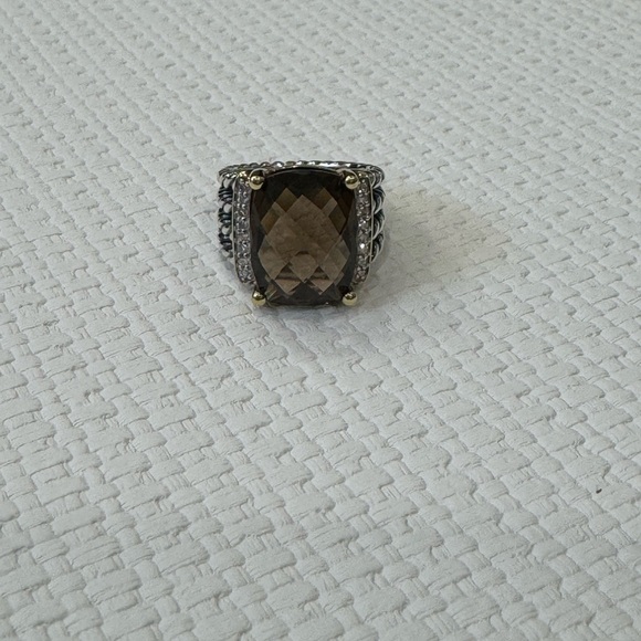 David Yurman Smokey Quartz and Diamond Wheaton ring - Picture 8 of 8